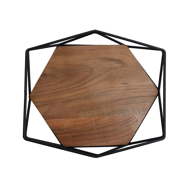 Serving Tray - Nidara Geometric Serving Tray - Black