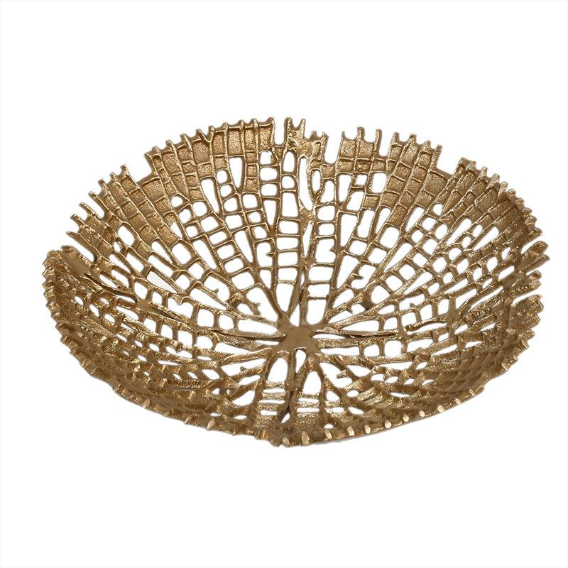 Buy Web Werno Accent Bowl - Gold Accent Bowls & Trays from Vaaree