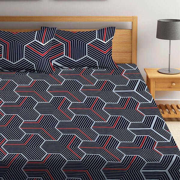 Buy Matias Geometric Bedsheet Bedsheets from Vaaree