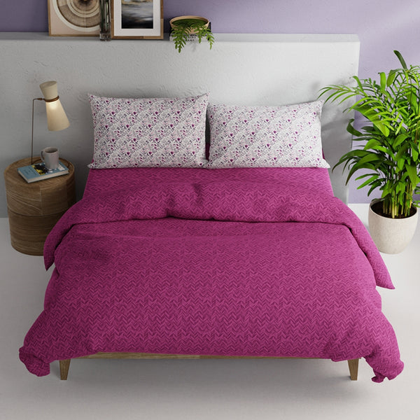 Buy Struan Floral Bedding Set - Purple Bedding Set from Vaaree