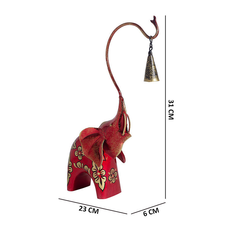 Buy Gaja Ghanti Showpiece - Red Showpieces from Vaaree