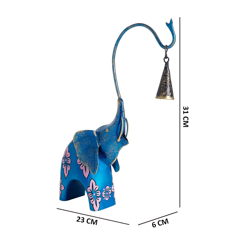 Buy Gaja Ghanti Showpiece - Blue Showpieces from Vaaree