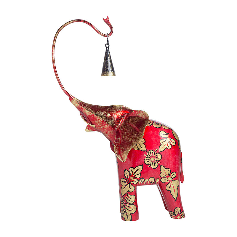 Buy Gajendra Ghanti Showpiece - Red Showpieces from Vaaree