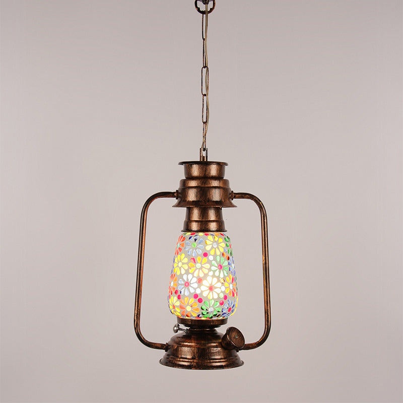 Buy Madhura Mosaic Lantern Ceiling Lamp - Copper Ceiling Lamp from Vaaree