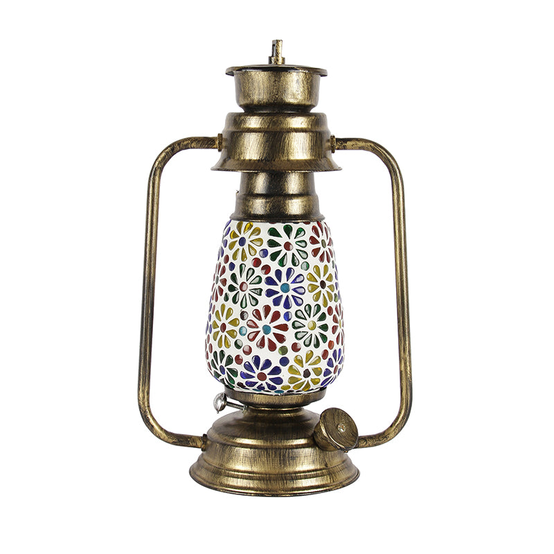 Buy Madhura Mosaic Lantern Table Lamp - Gold Table Lamp from Vaaree