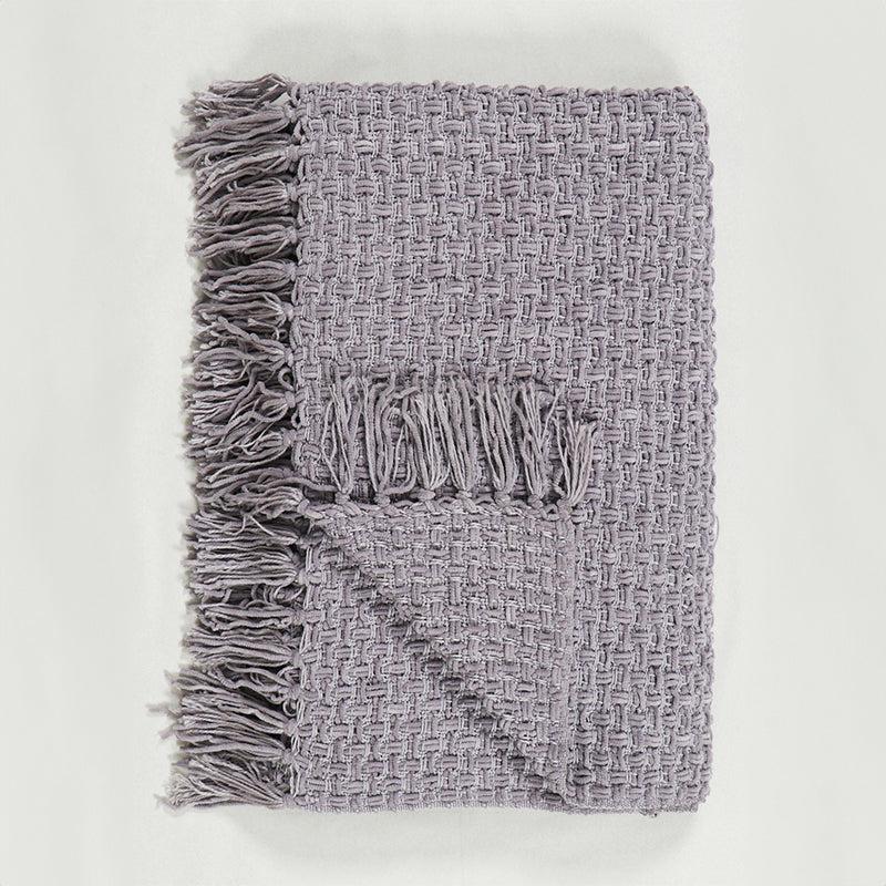 Buy Cozy Loom Throw - Purple Throws from Vaaree