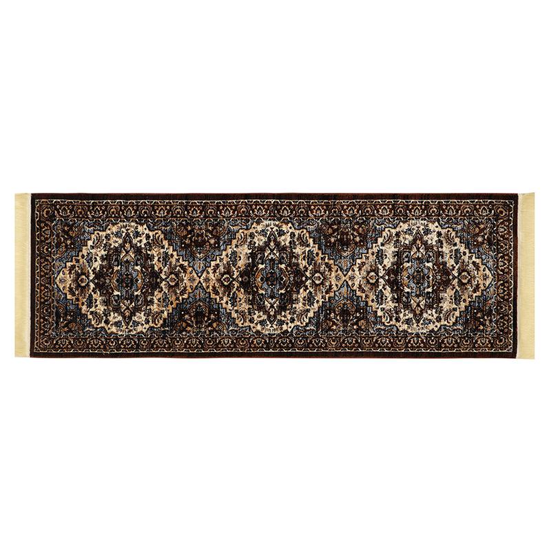 Buy Nikha Ethnic Runner Rug - Blue & Beige Runner Rug from Vaaree