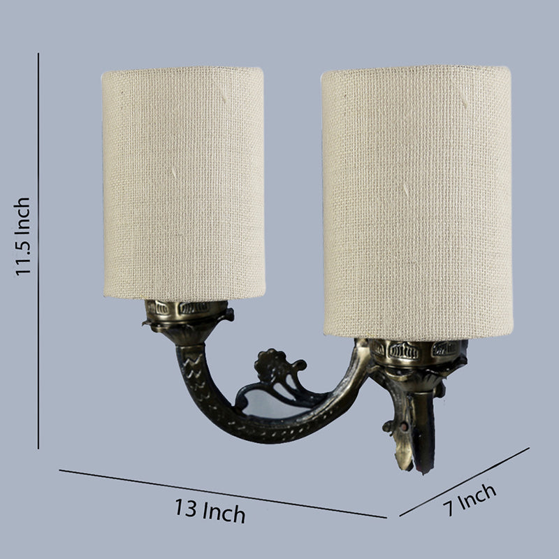 Wall Lamp - Vintage Cylindrical Duo Wall Lamp - White