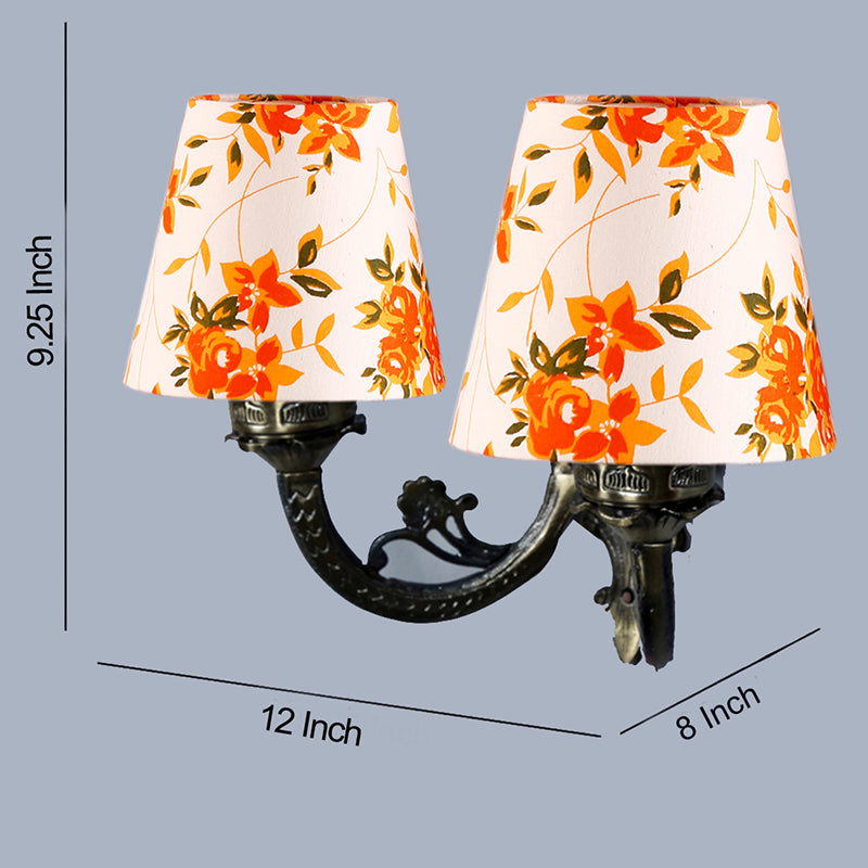 Wall Lamp - Vintage Ibis Flora Conical Duo Wall Lamp