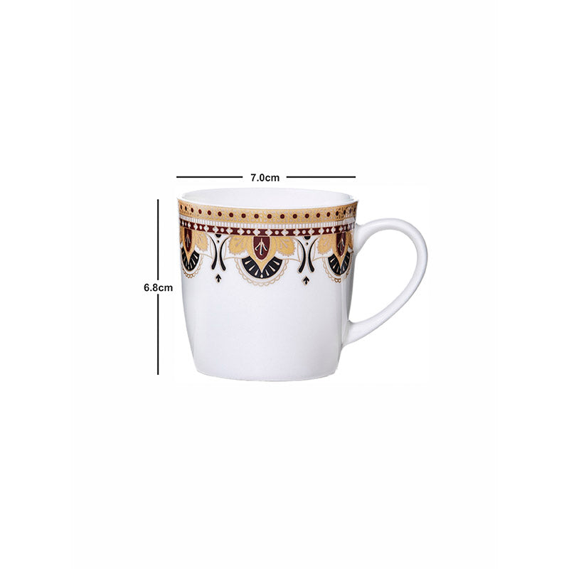 Mug & Tea Cup - Sukrita Ethnic Mug (200 ML) - Set Of Six