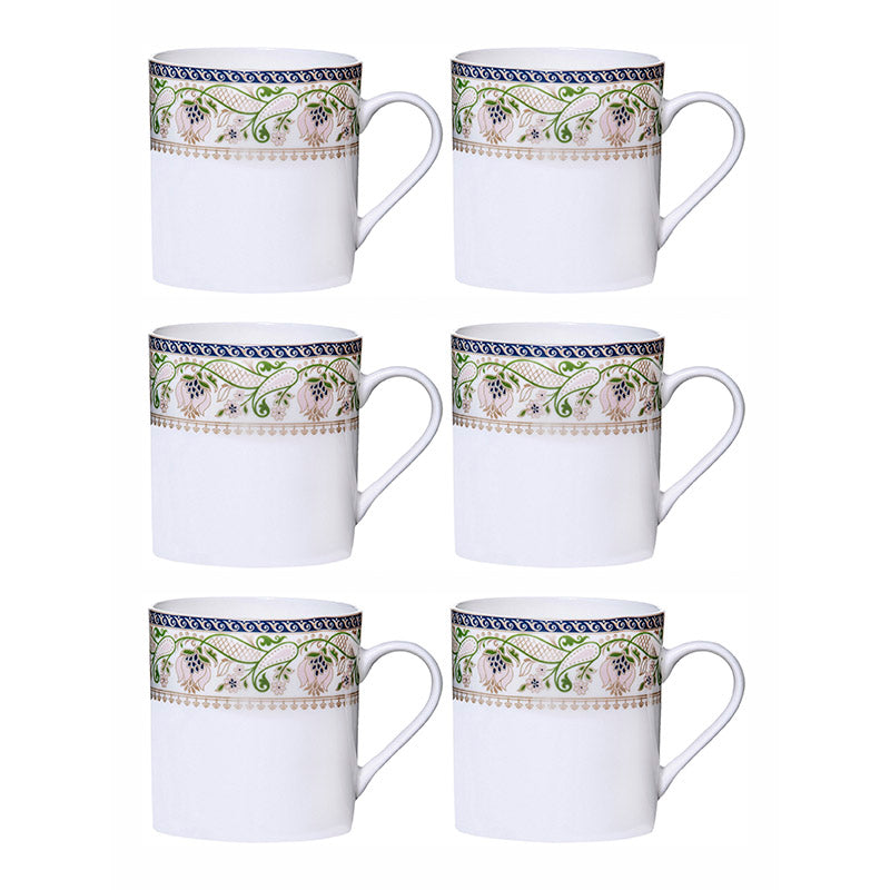 Mug & Tea Cup - Aaheli Ethnic Mug (210 ML) - Set Of Six