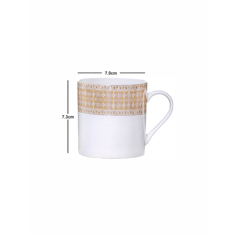 Mug & Tea Cup - Anaya Ethnic Mug (210 ML) - Set Of Six