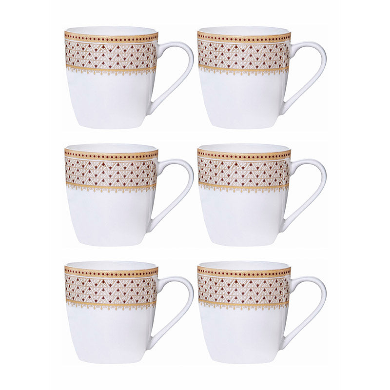 Mug & Tea Cup - Juane Ethnic Mug (180 ML) - Set Of Six