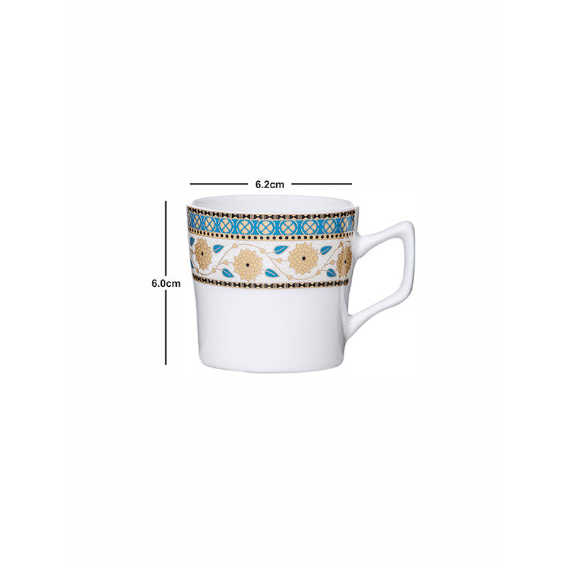 Mug & Tea Cup - Awa Floral Mug (120 ML) - Set Of Six