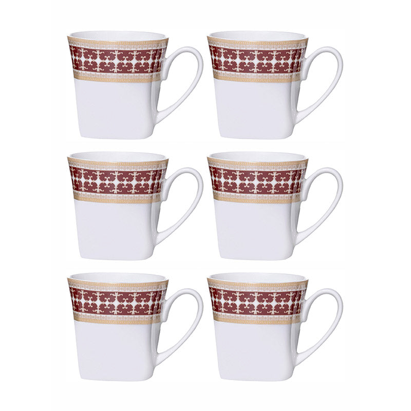 Mug & Tea Cup - Amiya Ethnic Mug (180 ML) - Set Of Six