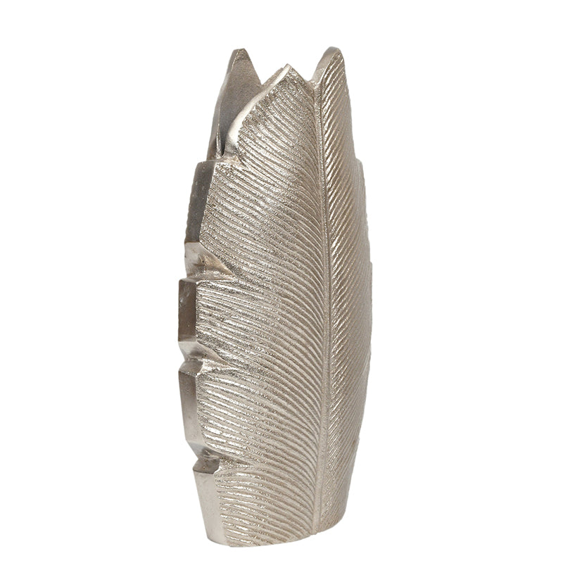 Buy Palm Laef Vase - Silver Vase from Vaaree