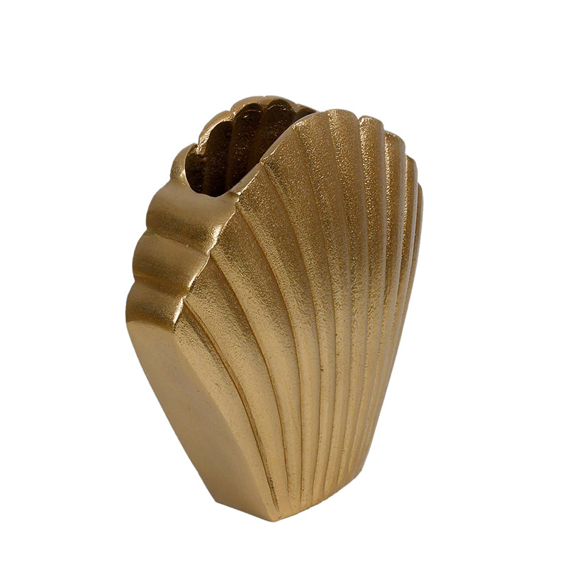 Buy Oyster Treasure Vase - Gold Vase from Vaaree