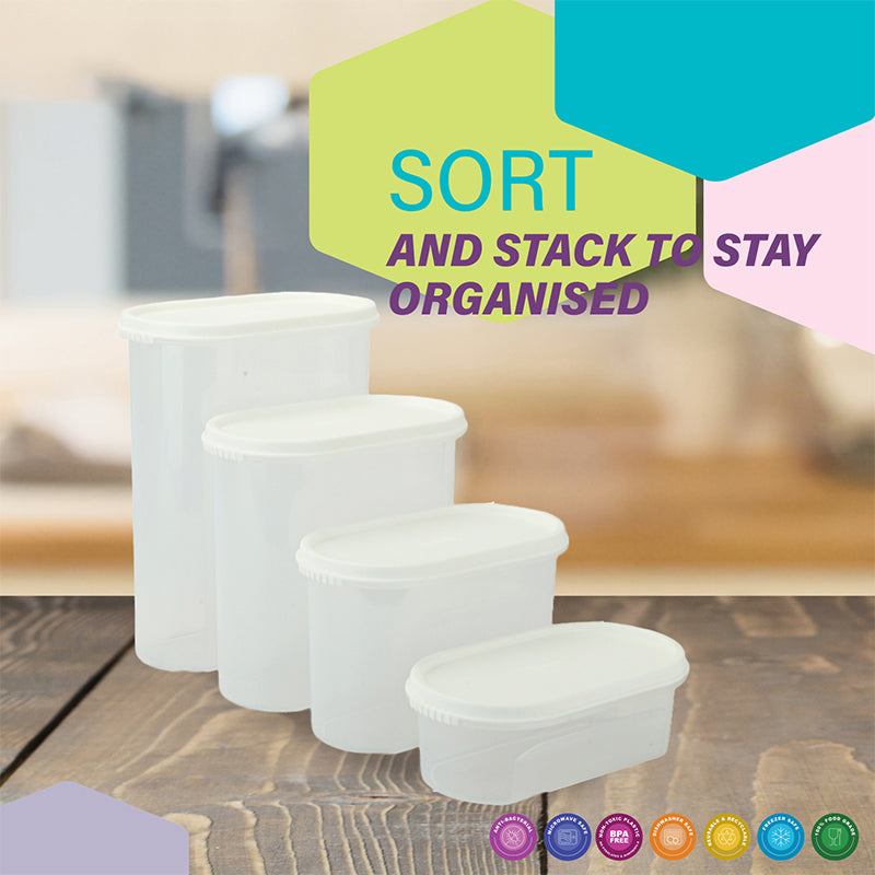 Buy Elmera Storage Conatiner (White) - Set Of Twelve Container from Vaaree