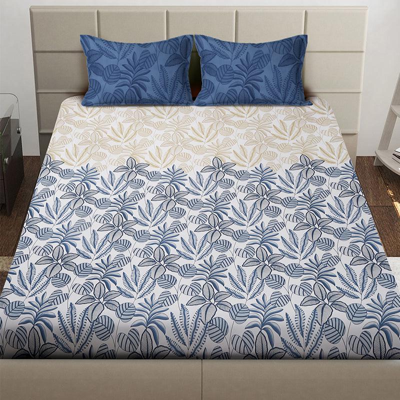 Buy Cami Floral Bedsheet - Blue Bedsheets from Vaaree