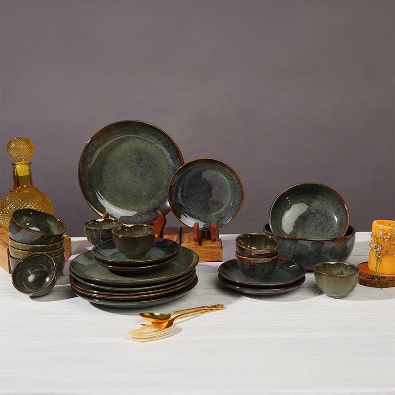 Buy Elmina Handmade Dinner Set - Twenty Eight Piece Set Dinner Set from Vaaree