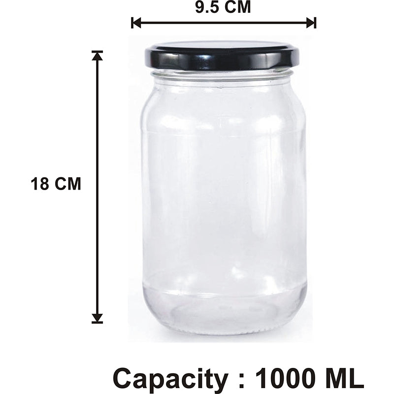 Jar - Feyre Airtight Storage Jar (1000 ML) - Set Of Two