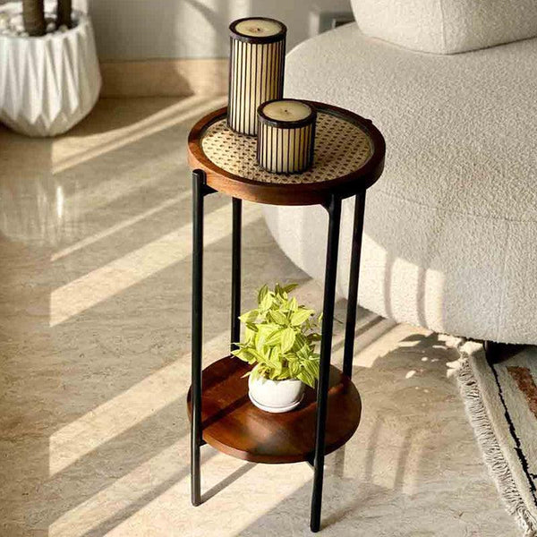 Buy Jivo Rattan Accent Table Side & Bedside Tables from Vaaree