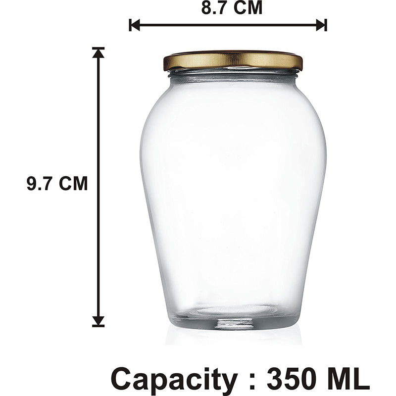 Jar - Richmond Airtight Storage Jar (350 ML) - Set Of Four