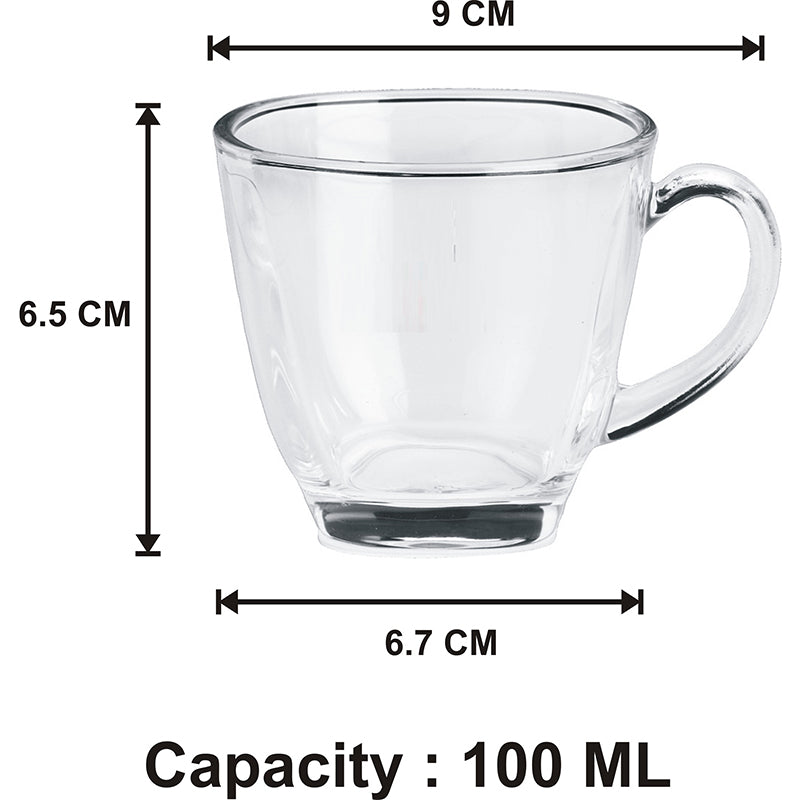 Buy Seydou Glass Cup (100 ML) - Set Of Two Mug & Tea Cup from Vaaree