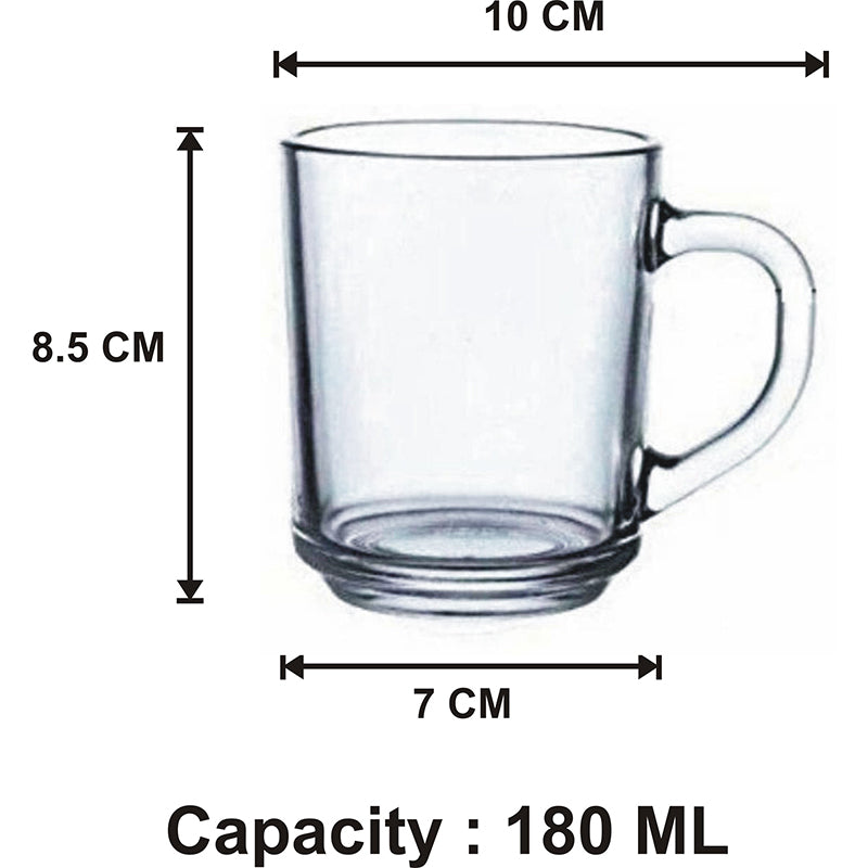 Mug & Tea Cup - Ethan Glass Cup - 180 ML