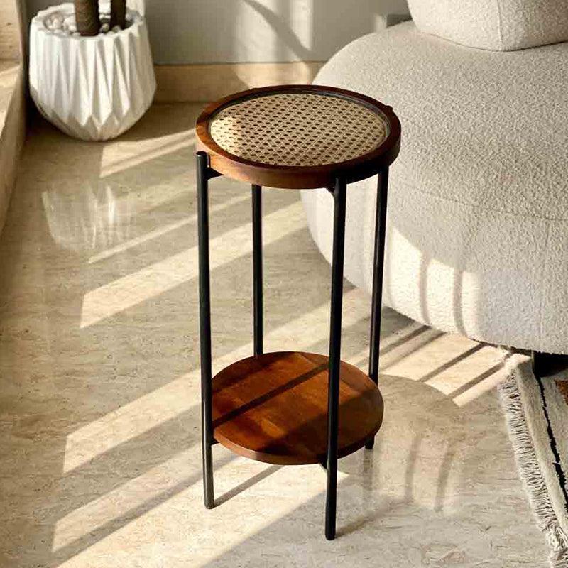 Buy Jivo Rattan Accent Table Side & Bedside Tables from Vaaree