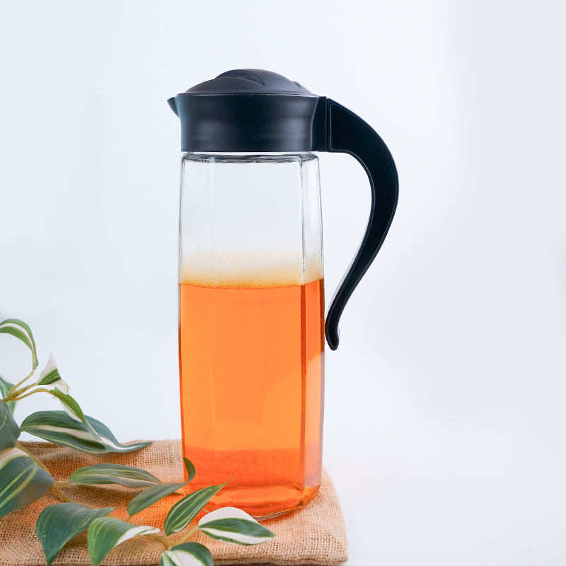 Jug - Domana Fersha Transparent Jug With Black Lid - 1600 ML