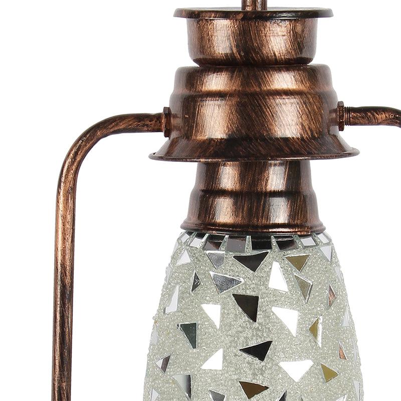 Buy Dvija Mosaic Lantern Table Lamp - Copper Table Lamp from Vaaree