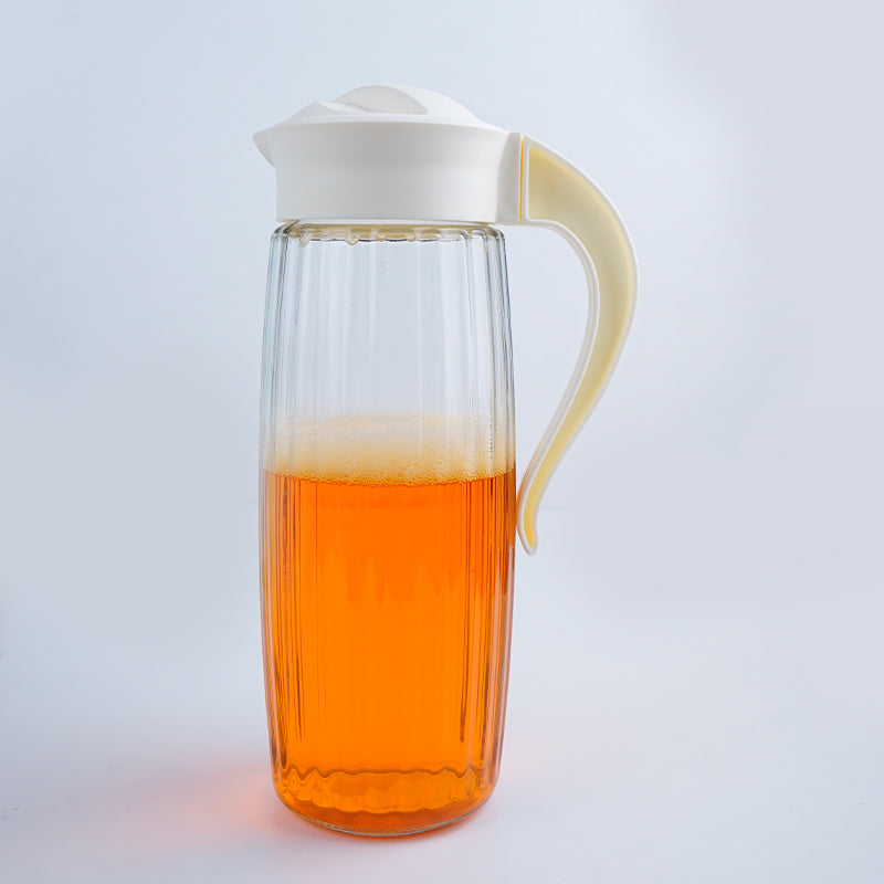 Jug - Domana Duna Transparent Jug With White Lid - 1600 ML