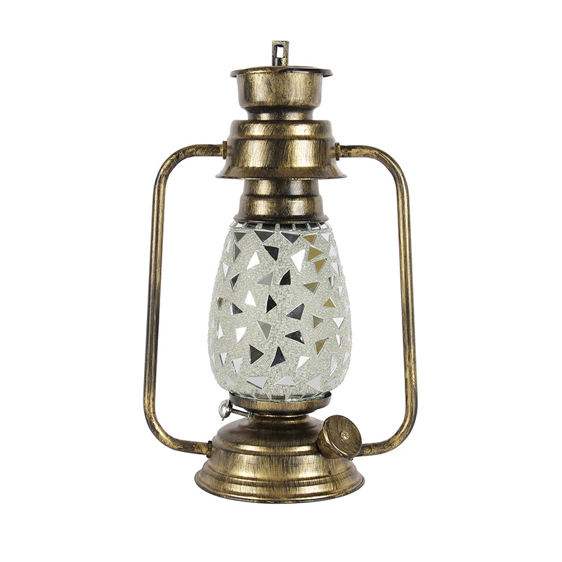 Buy Dvija Mosaic Lantern Table Lamp - Gold Table Lamp from Vaaree