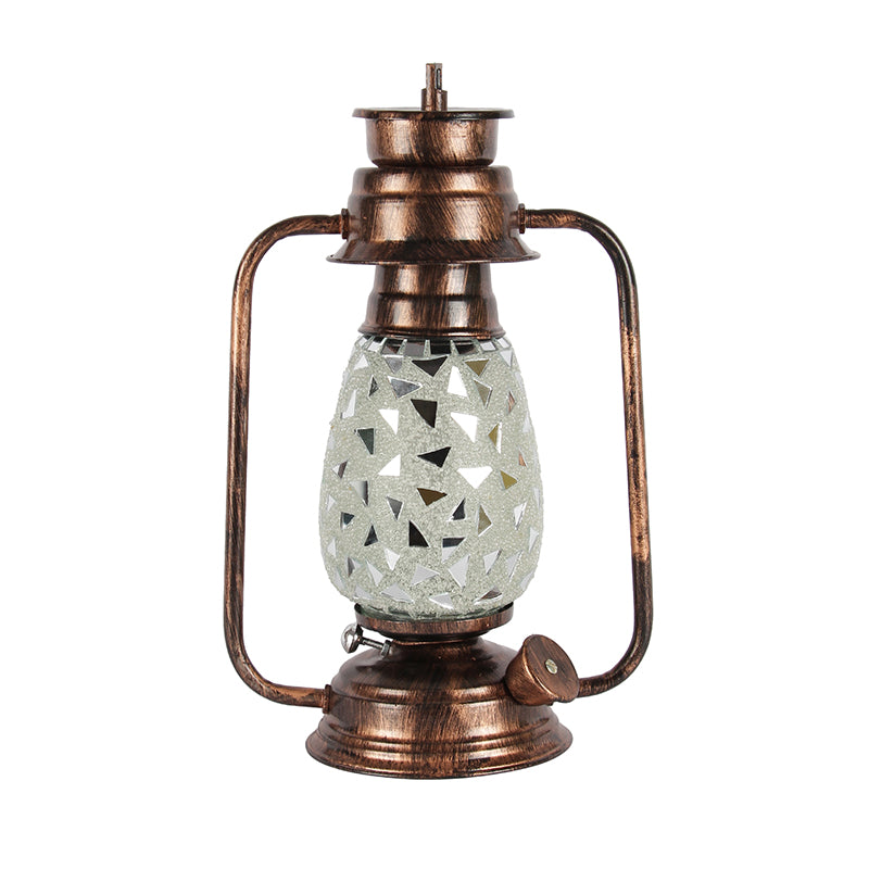 Buy Dvija Mosaic Lantern Table Lamp - Copper Table Lamp from Vaaree