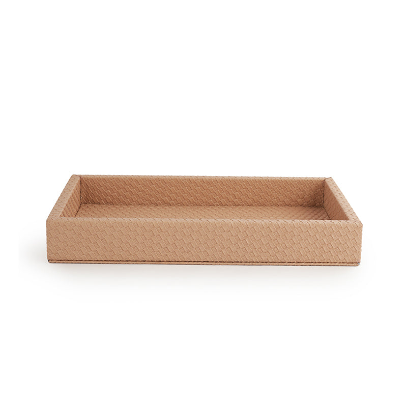 Buy Warda Vegan Leather Serving Tray - Brown Serving Tray from Vaaree