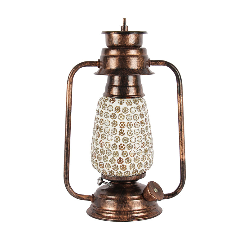 Buy Navina Mosaic Lantern Table Lamp - Copper Table Lamp from Vaaree