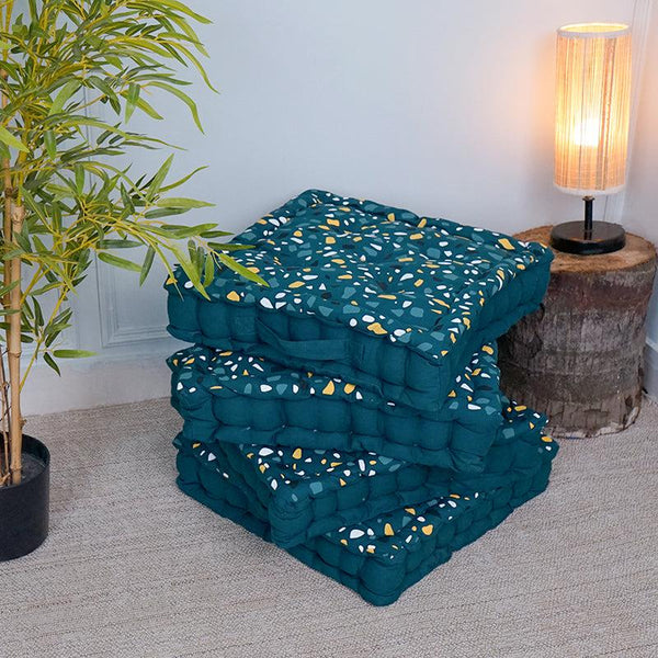 Buy Narnia Floor Cushion (Turquoise) - Set Of Four Floor Cushions from Vaaree