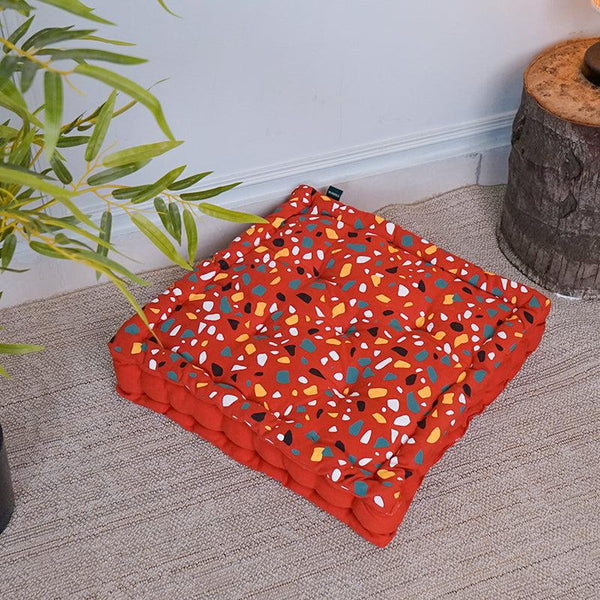 Buy Narnia Floor Cushion - Orange Floor Cushions from Vaaree