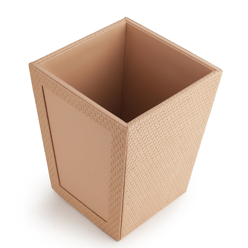 Buy Arbo Vegan Leather Dustbin - Beige Dustbin from Vaaree