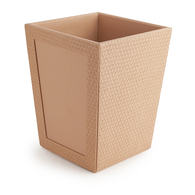 Buy Arbo Vegan Leather Dustbin - Beige Dustbin from Vaaree