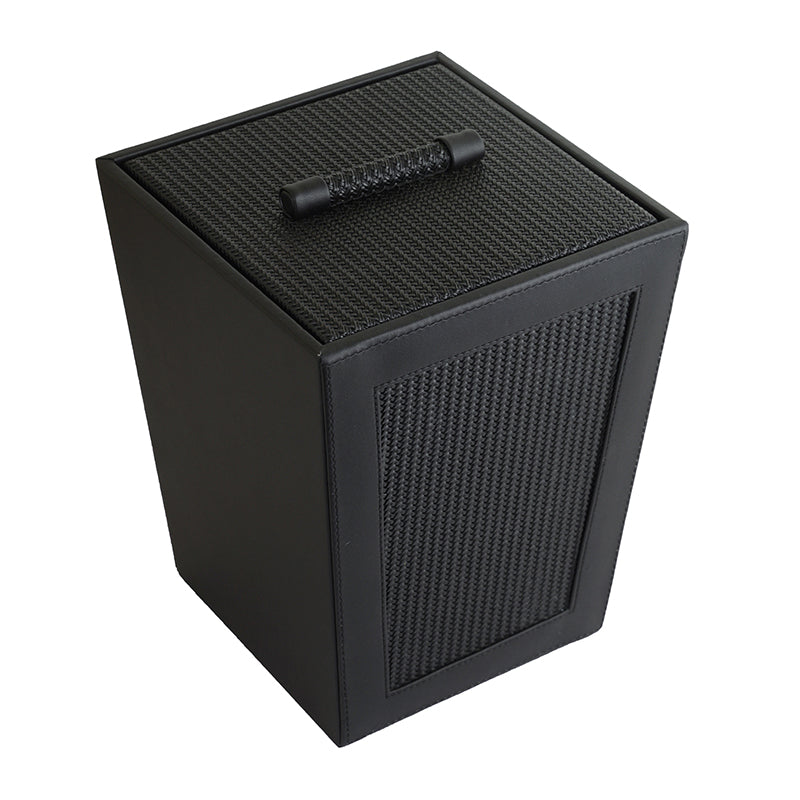 Dustbin - Strova Vegan Leather Dustbin - Black