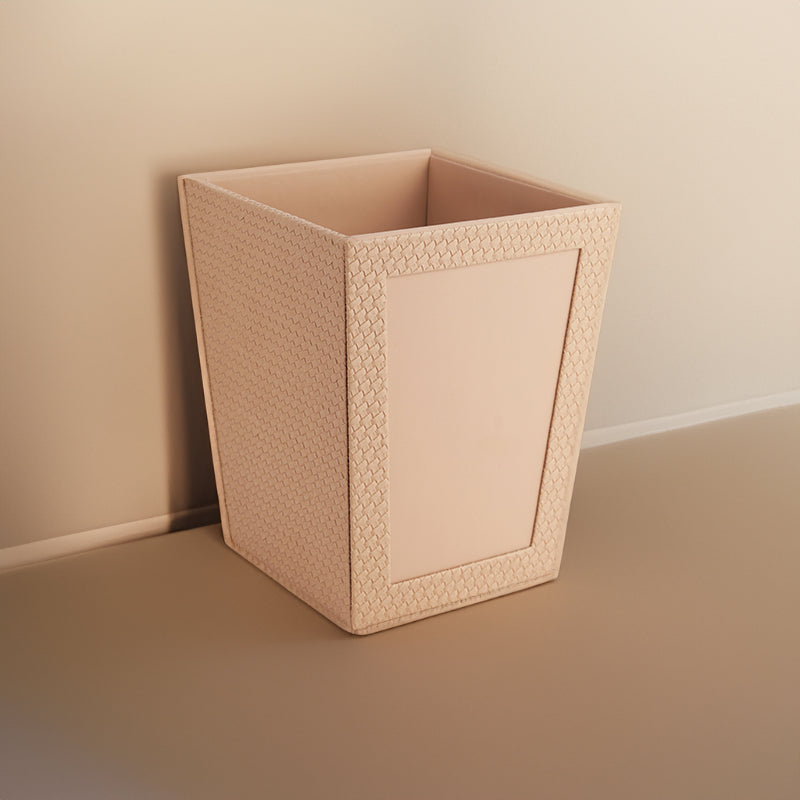 Buy Arbo Vegan Leather Dustbin - Beige Dustbin from Vaaree