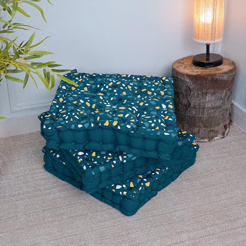 Buy Narnia Floor Cushion (Turquoise) - Set Of Three Floor Cushions from Vaaree