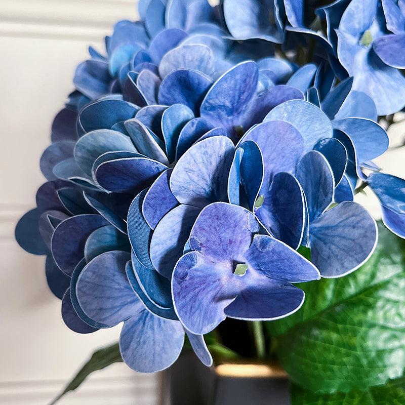 Buy Faux Everlasting Hydrangea Flower Stick - Blue Artificial Flowers from Vaaree