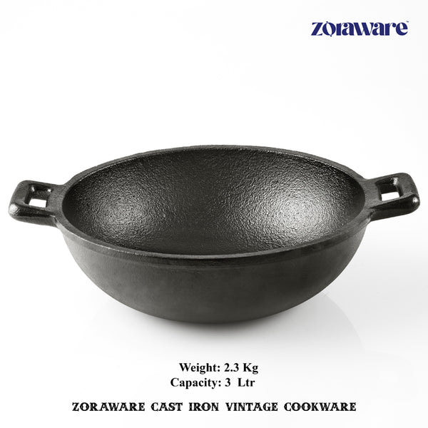 Buy Zoraware Cast Iron Kadhai- 25 CM Kadhai from Vaaree