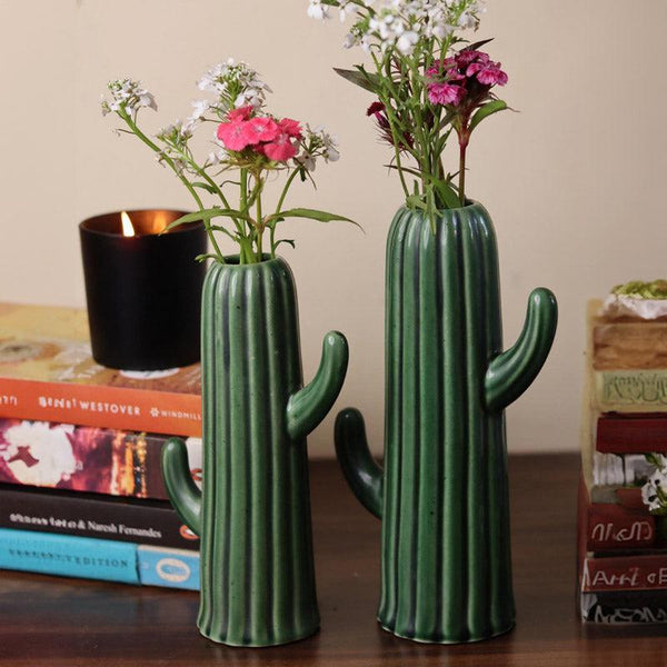 Cacti Crista Vase - Set Of Two