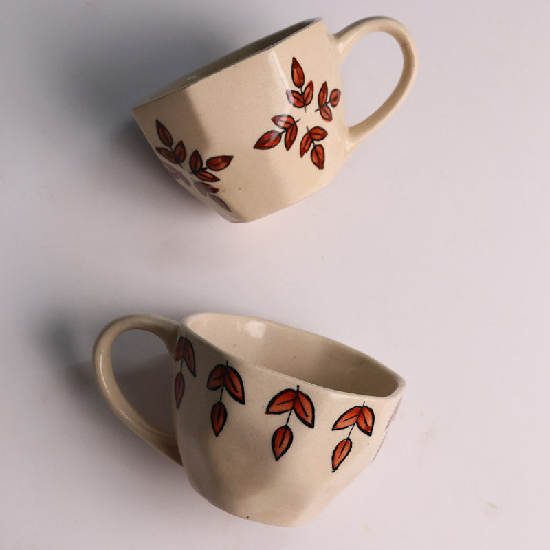 Buy Orta Ceramic Cup (200 ML) - Set of Two Mug & Tea Cup from Vaaree