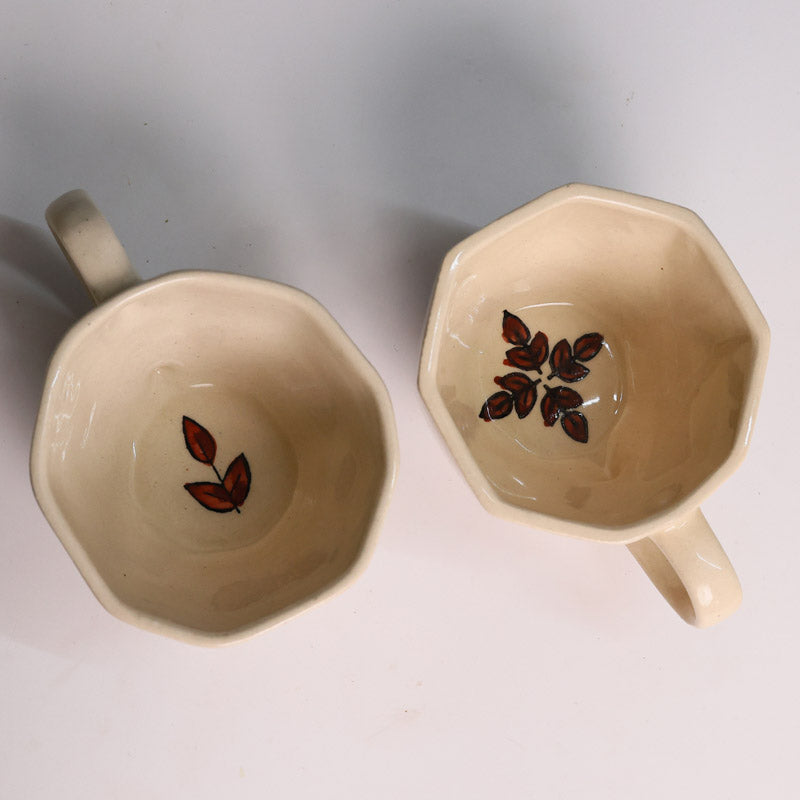 Buy Orta Ceramic Cup (200 ML) - Set of Two Mug & Tea Cup from Vaaree