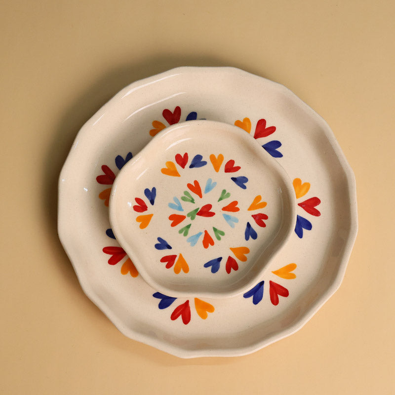 Buy Clover Snack Plate - Set Of Two Dinner Set from Vaaree